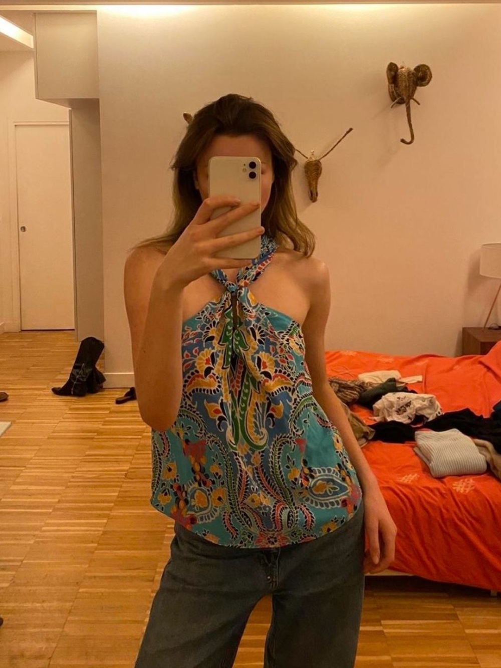 Zara Turquoise Paisley Camisole